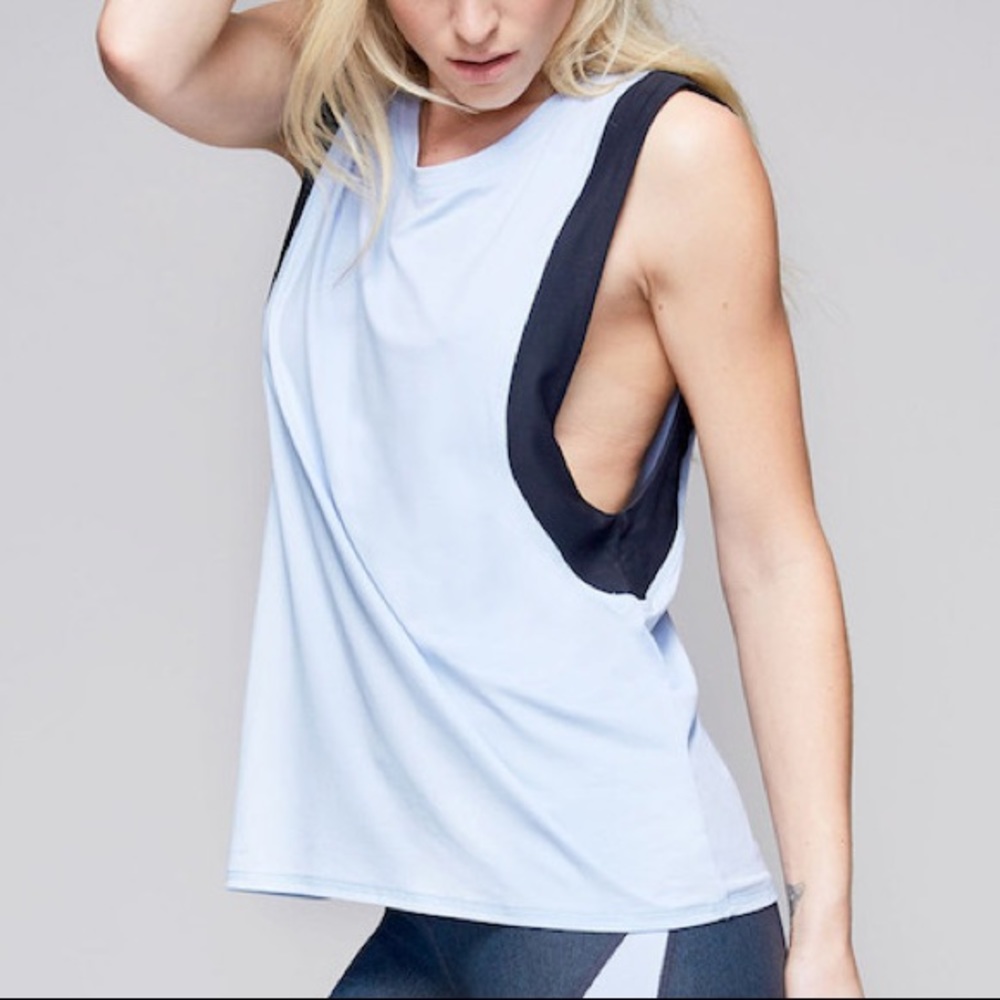 Alala Cutaway Tank - Mint & Black - Small
